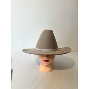 VTG Rockmount Ranch Wear Cowboy Hat Gray Wool 7 #1751 Rodeo Western USA